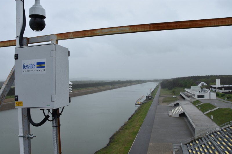 Cílovou věž v Labe aréně v Račicích ozdobila pohyblivá panoramatická kamera